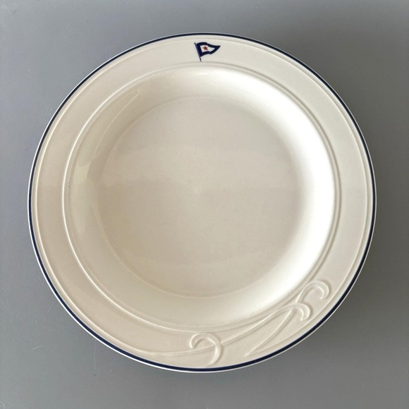 Homer Laughlin Other - San Diego Yacht Club Homer Laughlin Dinner Plate Boat Nautical Burgee Flag Vtg